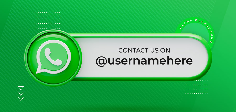 WhatsApp Username promotion example